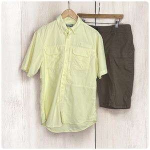 Outdoor Life Yellow Short Sleeve Fishing Outdoor Shirt S